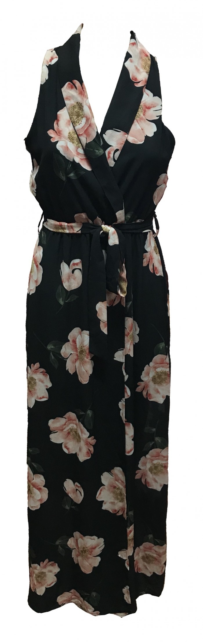 Women’s sleeveless summer floral maxi dress